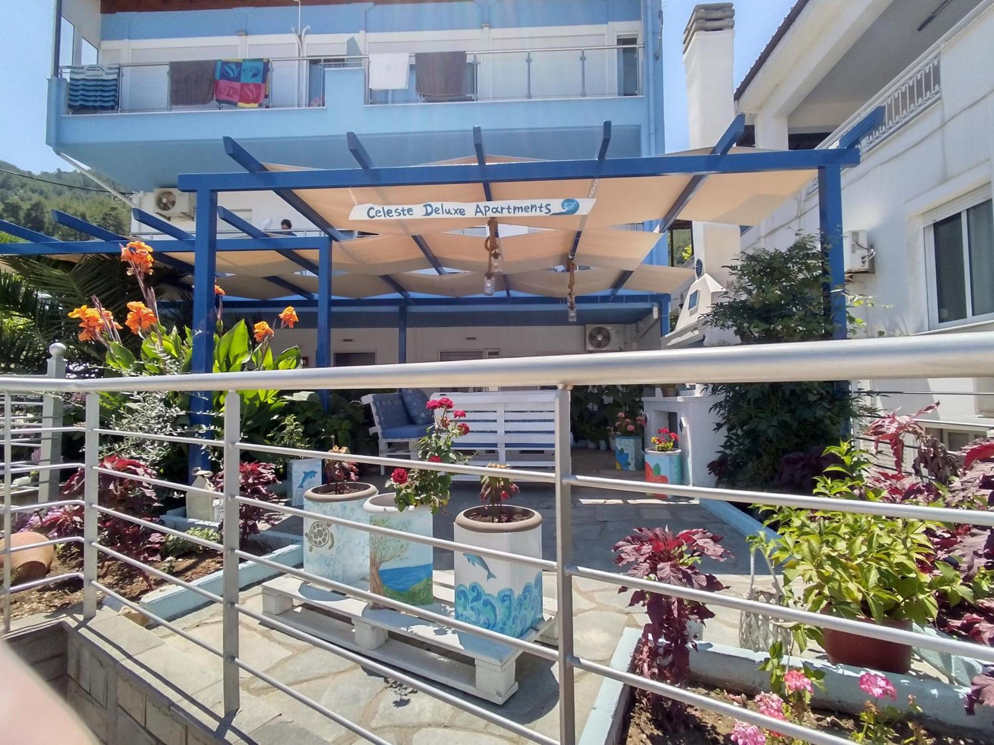 Celeste Deluxe Apartments Skala Potamia  Esterno foto